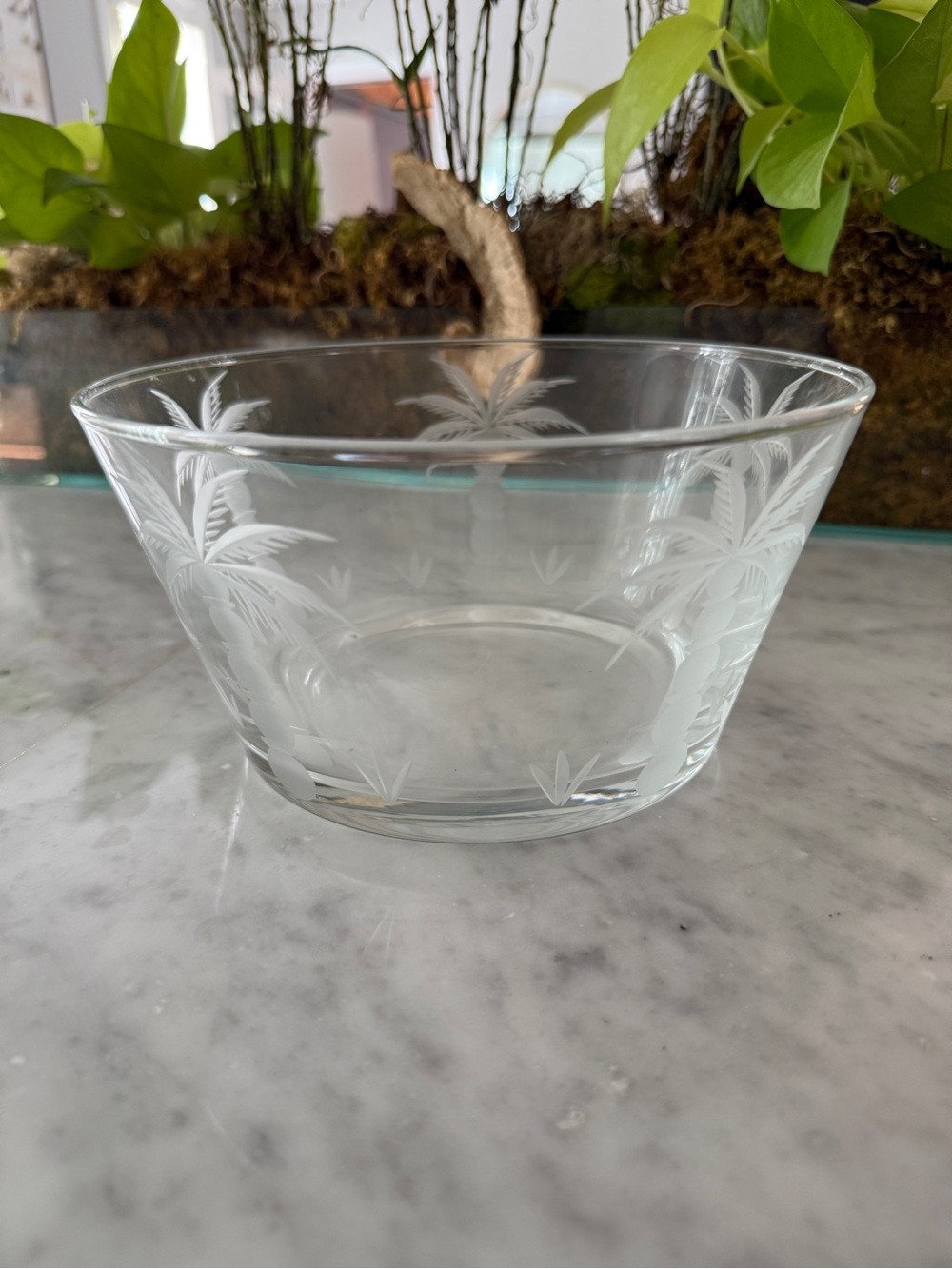 South Carolina Etched Palm Tree Bowl Palmetto
